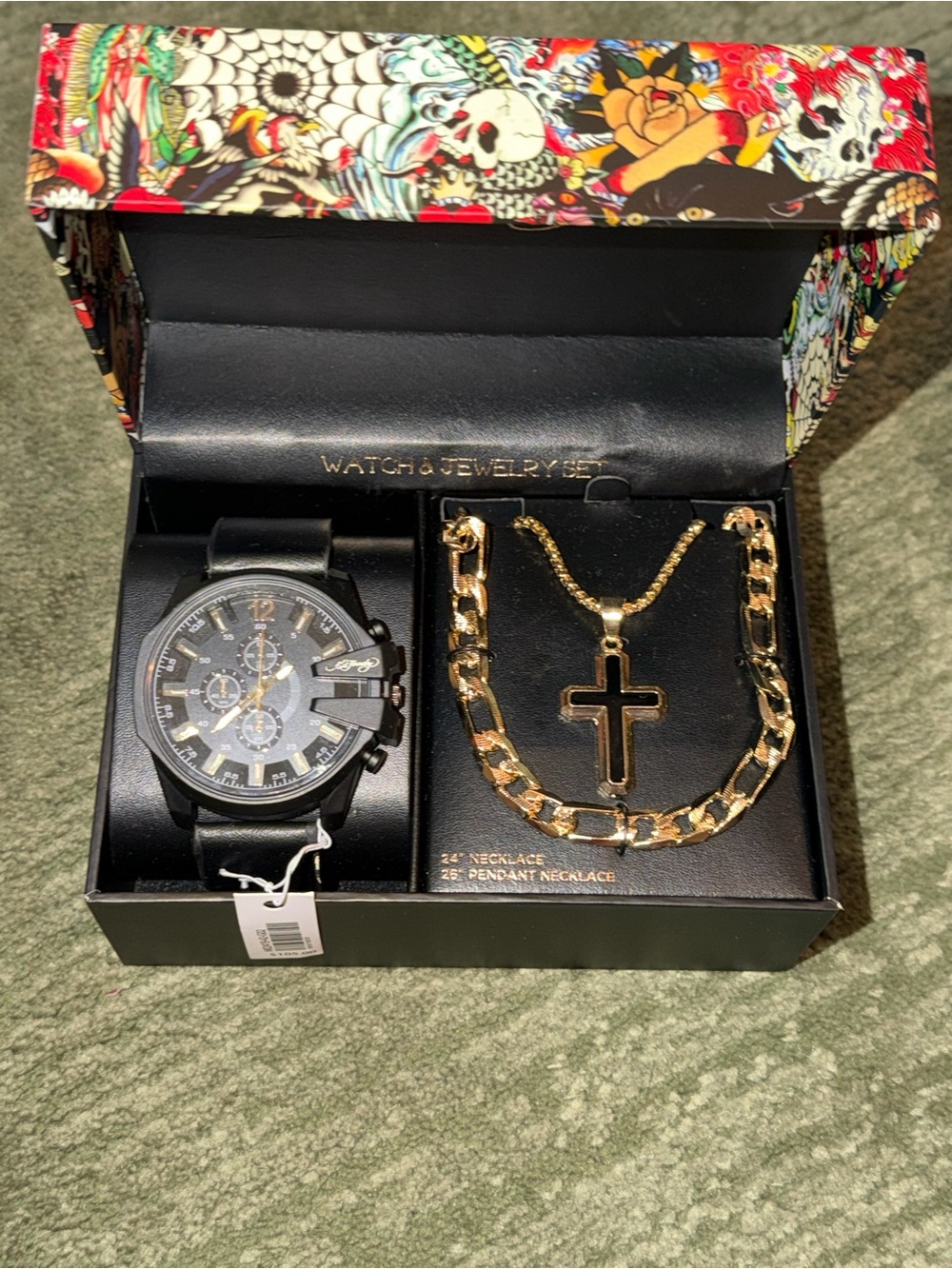 Ed Hardy watch and jewelry set NWT
